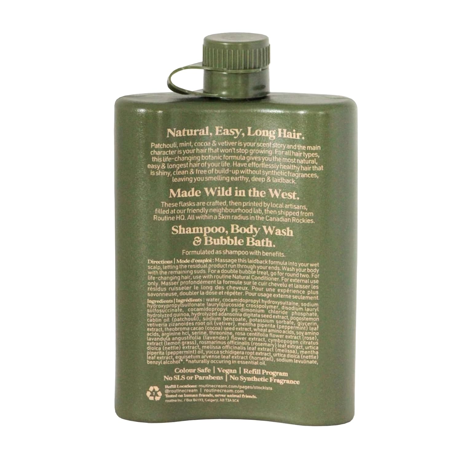 Routine Hydrating Shampoo for Women and Men - 350ml | Normalizing and Softening Hair | Travel Size Moisturizing Refillable | Paraben and Sulfate Free - Dirty Hipster