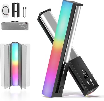 ZHIYUN CINEPEER C100 100W RGB Stick Light LED APP Control Video Light Wand 2700K-6500K CRI 95+ TLCI 98+ Continuous Output Lighting for 6 * 4500 mAh Photography 14.3" Tube Lights Standard