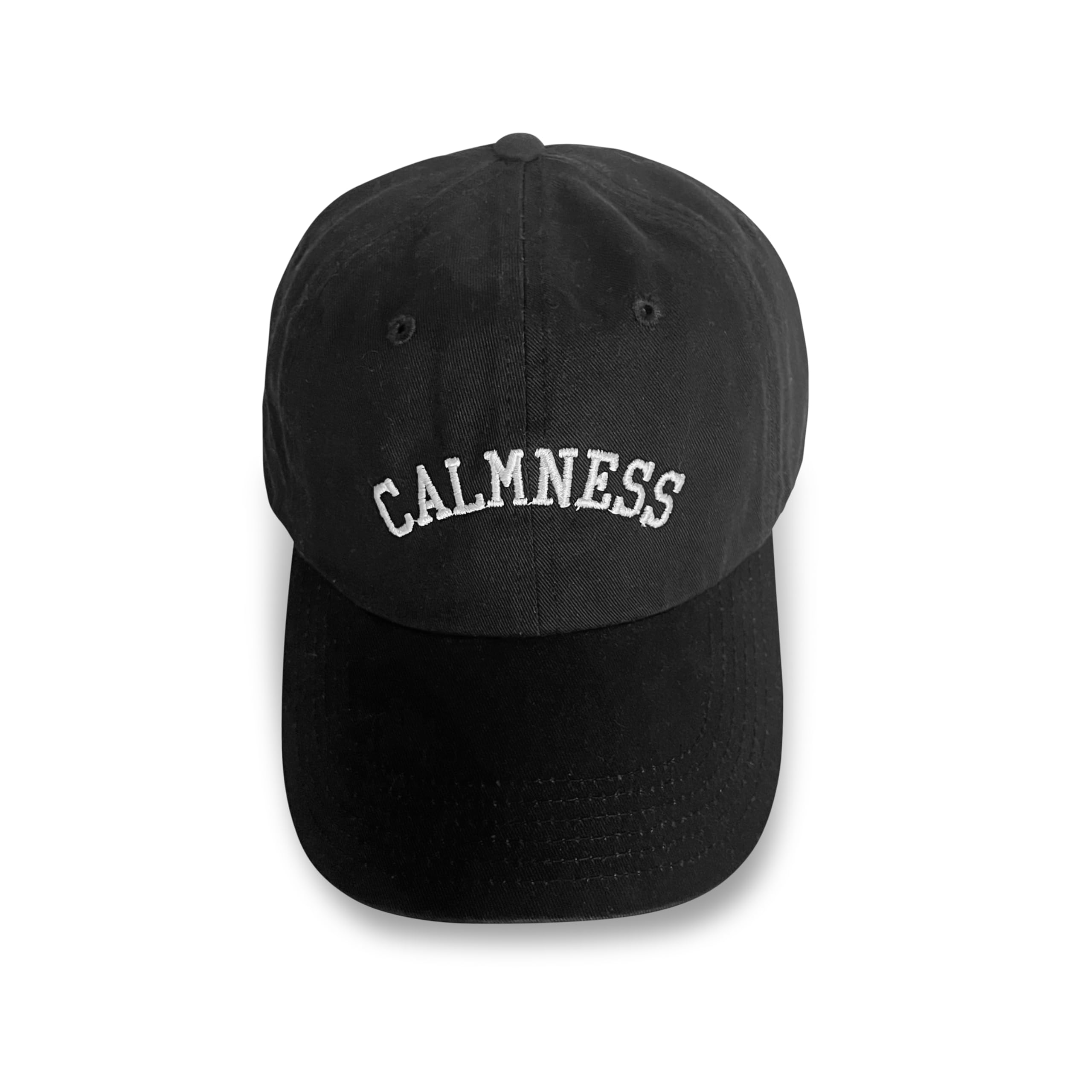 ValDesignsCalmness Aesthetic Navy Blue Embroidered Hat with White Embroidery Perfect for The Manifesting, Aesthetic Girlies, for HGW, RMW, Outdoor Walks