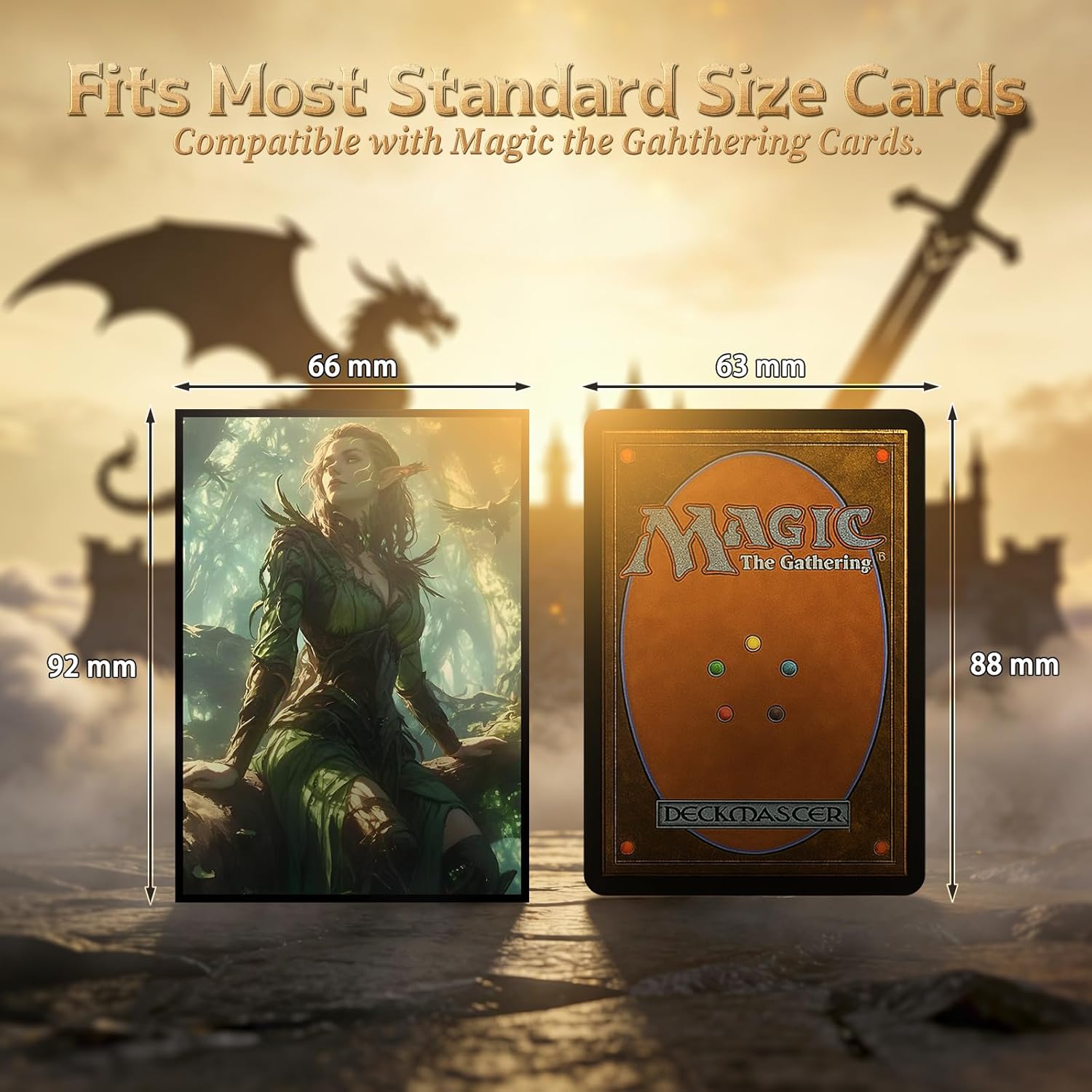 MTG Card Sleeves - Elf - 100 CT EDH Commander Sleeves for Magic the Gathering