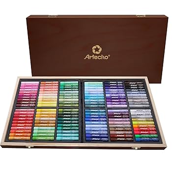 Amazon.co.jp: Artecho オイルパステル 120色セット 木製