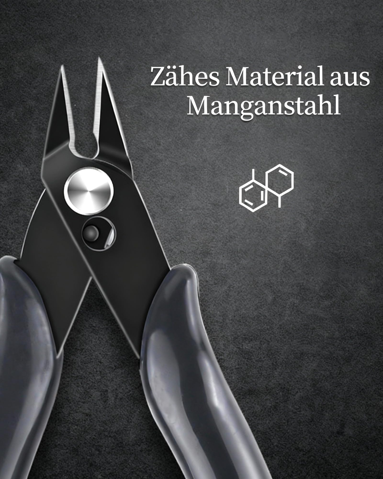 10 Stück Elektronik Seitenschneider Klein: 130mm Seitenschneider Elektronik Drahtschneider für Modellbau, Schwarz