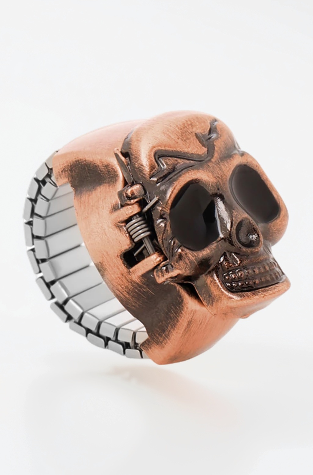 Analog Watch Dial Stretchable Adjustable Finger Rings for Women