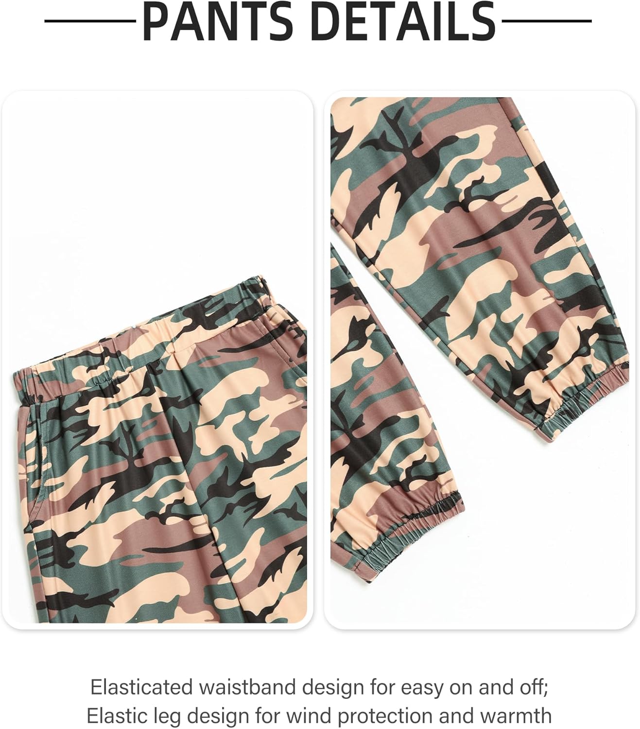 Girls' Clothing Sets Ribbed Knit Crewneck T-Shirt & Camo Print Elastic Waist Pants Girls Clothes Size 6-16Y - Image 5