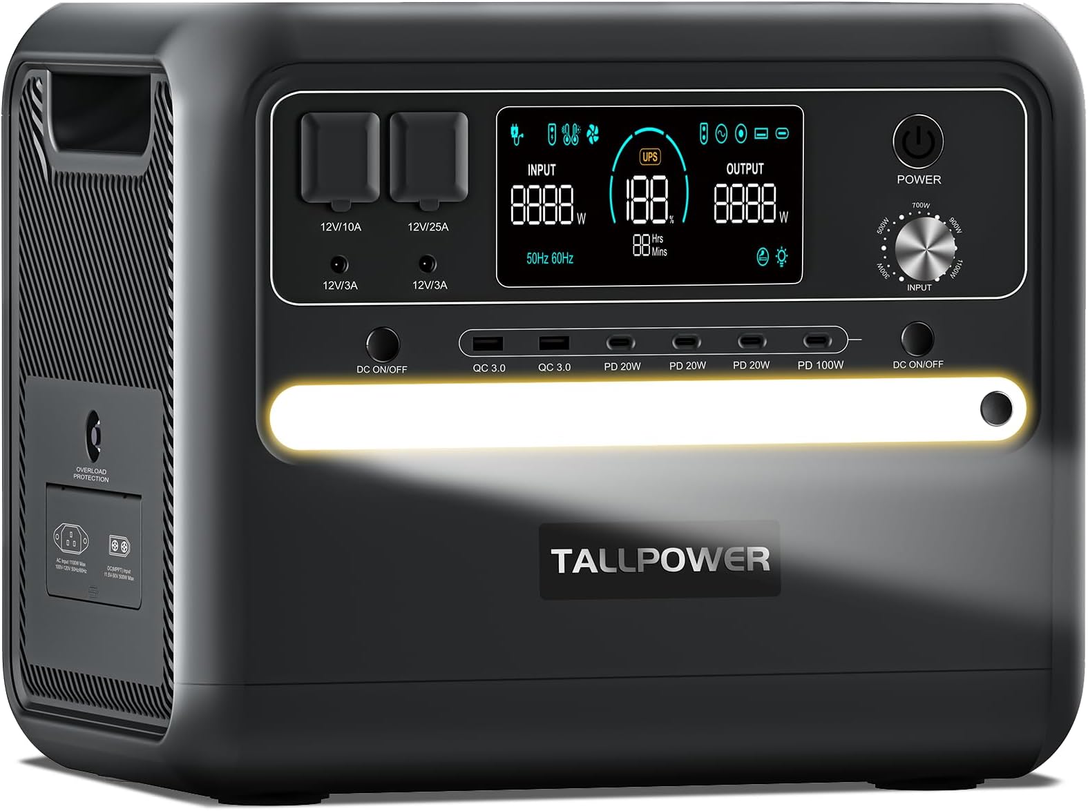 Générateur Solaire Portable Lifepo4 48Wh Avec Lampe LED - Centrale Électrique Camping Ouragan Urgence
