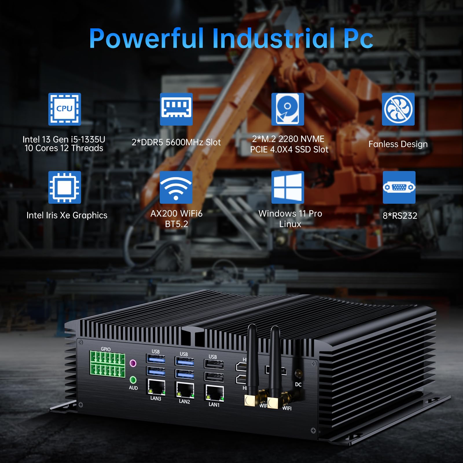 Amazon.com: msecore Fanless Industrial PC, Mini Computer with i5