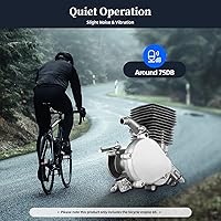 Vista 6 de Kit de motor de bicicleta de 2 tiempos mejorado de 100 CC, kit de motor de gasolina para bicicleta, kit de bicicleta motorizada con motor