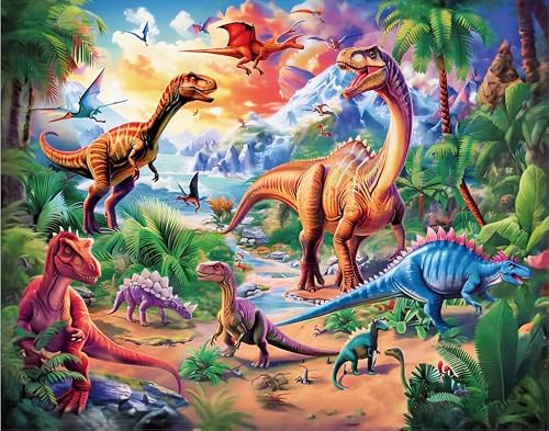 Dinosaur Jigsaw Puzzle for Kids Ages 4-10