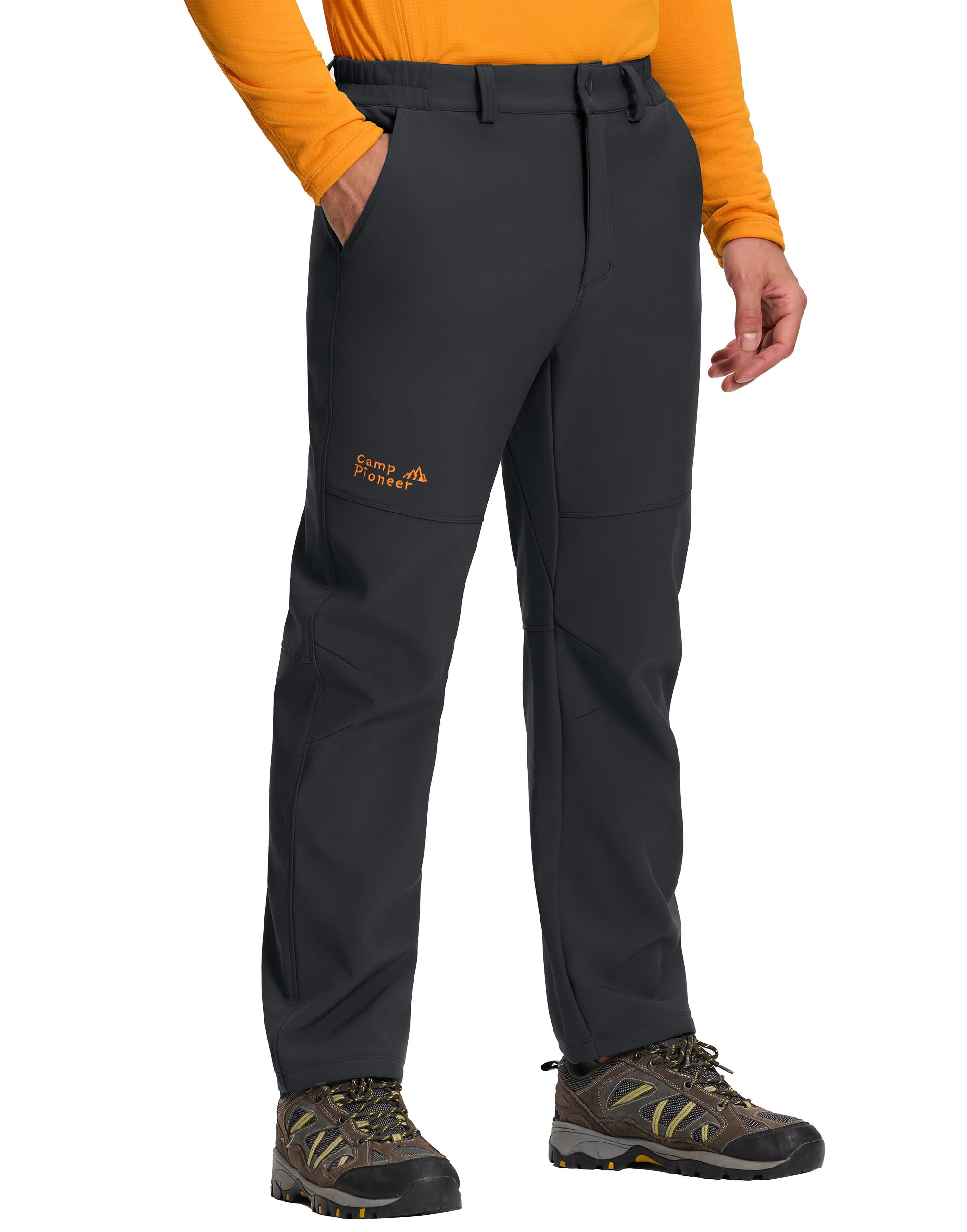 Pioneer Camp Herren Softshellhose - Warme Fleece gefütterte Outdoorhose, wasserdicht und Winddicht - Wintertrekkinghose, Wanderhose