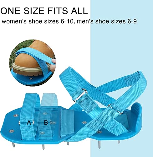 Miniatura 5 de DenForste Zapatos aireadores de césped para césped - Zapatos aireadores de césped premontados para césped - Herramienta aireadora de suelo para