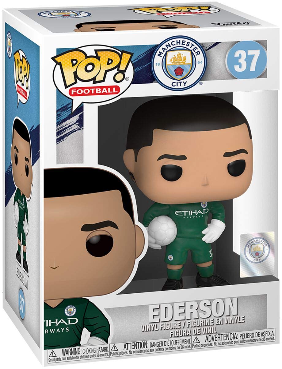 Funko Pop! Football: Manchester City-Ederson Santana de Moraes - Manchester City FC - Figura de Vinilo Coleccionable - Idea de Regalo- Mercancia Oficial - Juguetes para Niños y Adultos - Sports Fans
