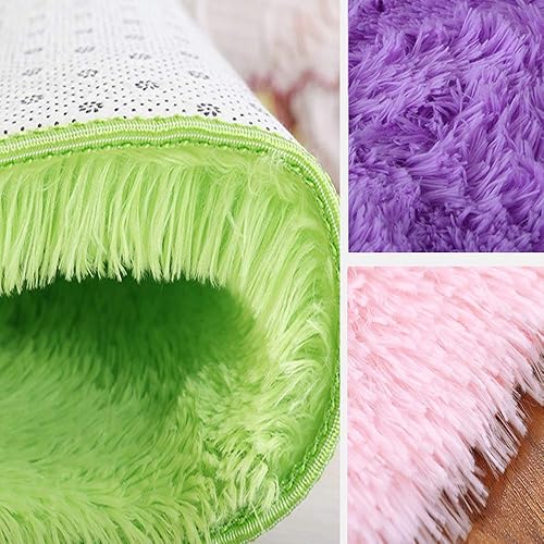 Miniatura 3 de Kekon Alfombra redonda ultra suave y moderna para interior, esponjosa, antideslizante, alfombra sedosa para sala de estar, dormitorio, habitación de