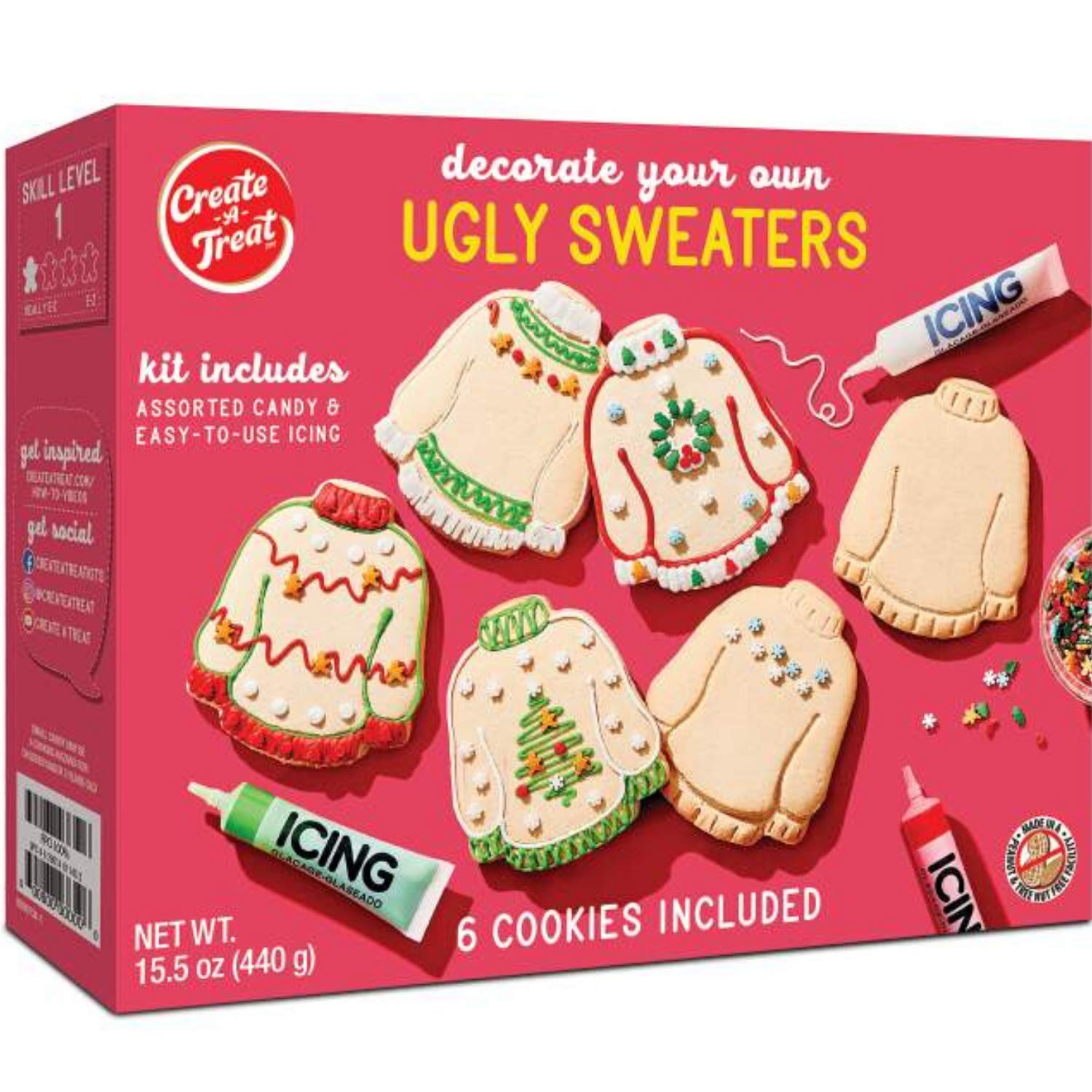 Create A Treat Ugly Sweaters Cookie Kit 
