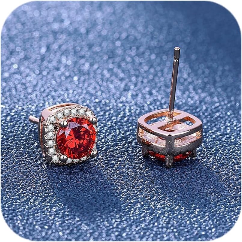 Diamond Earrings for Women 2025 Trendy 925 Silver Hypoallergenic Colorful Earrings Wedding Jewelry Birthday Gifts for Her