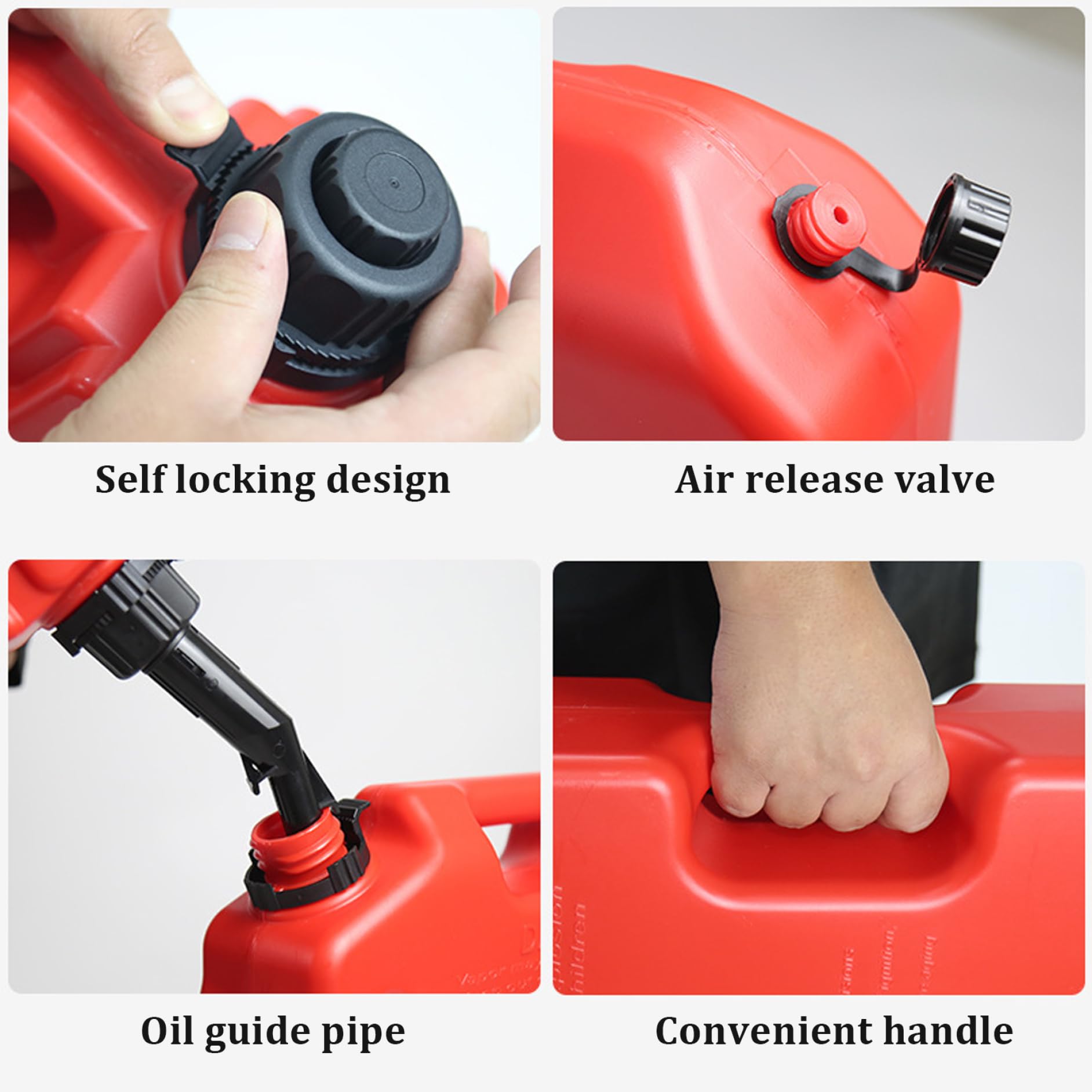 Tanica per carburante - Contenitore per carburante in HDPE per carichi pesanti autobloccante da 10 litri