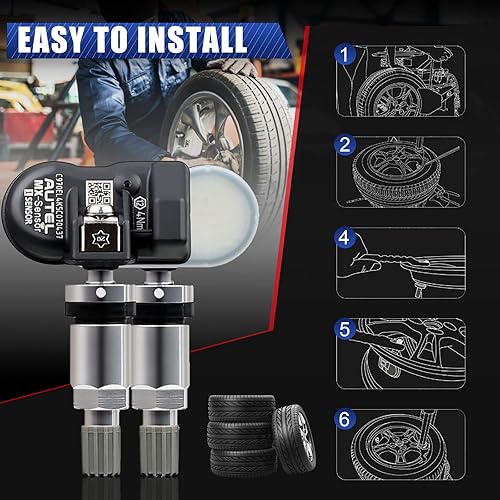 Miniatura 4 de Autel TPMS Sensor MX-Sensor Sensor de presión de neumáticos 1-Sensor 315MHz +433MHz Sensor de reemplazo de neumáticos de doble frecuencia Sensores