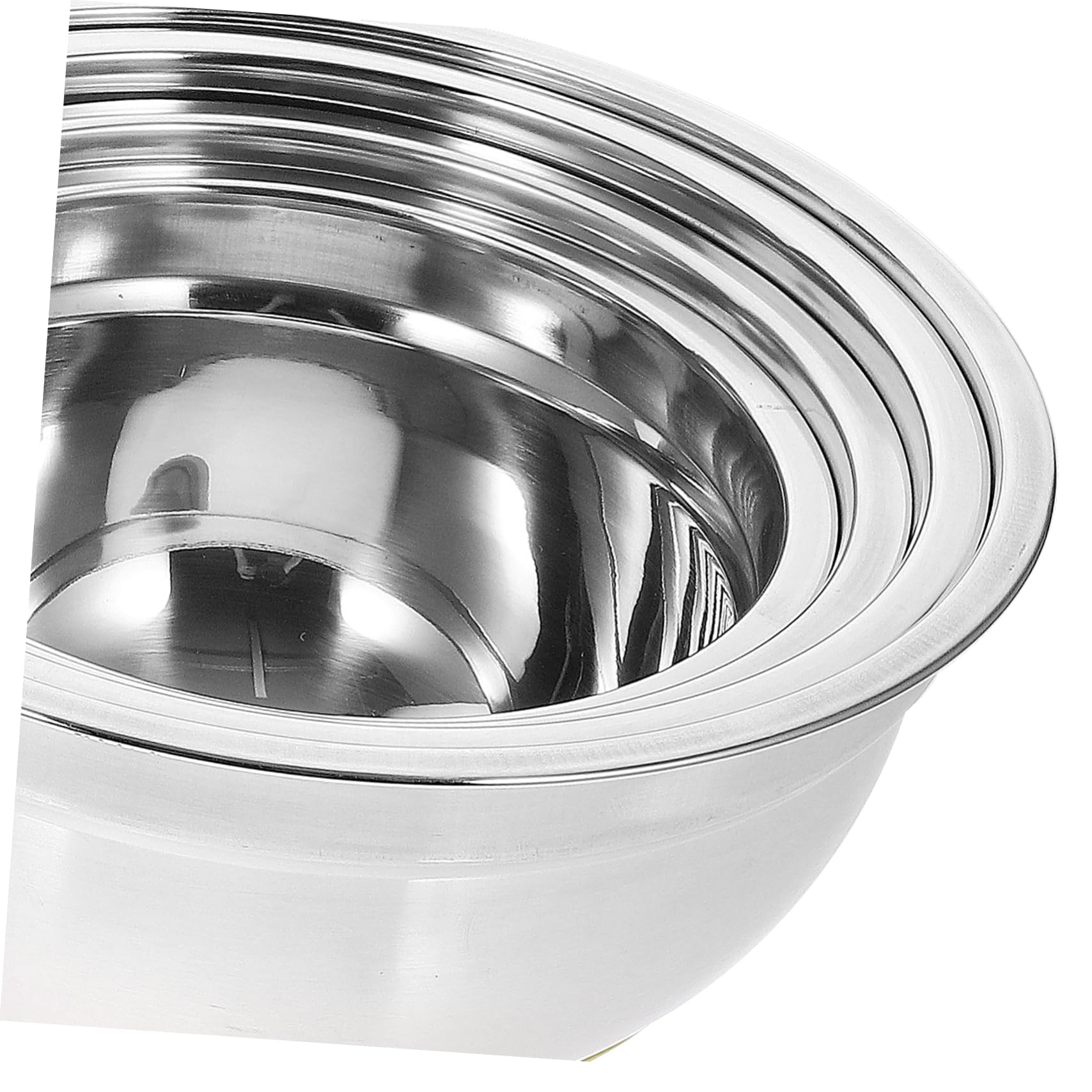 4piezas Cuenco Para Mezclar Antideslizante De Acero Inoxidable Cuencos Pequeños Para Hornear Tapa Para Servir Para Ensaladas y Comida De Cocina