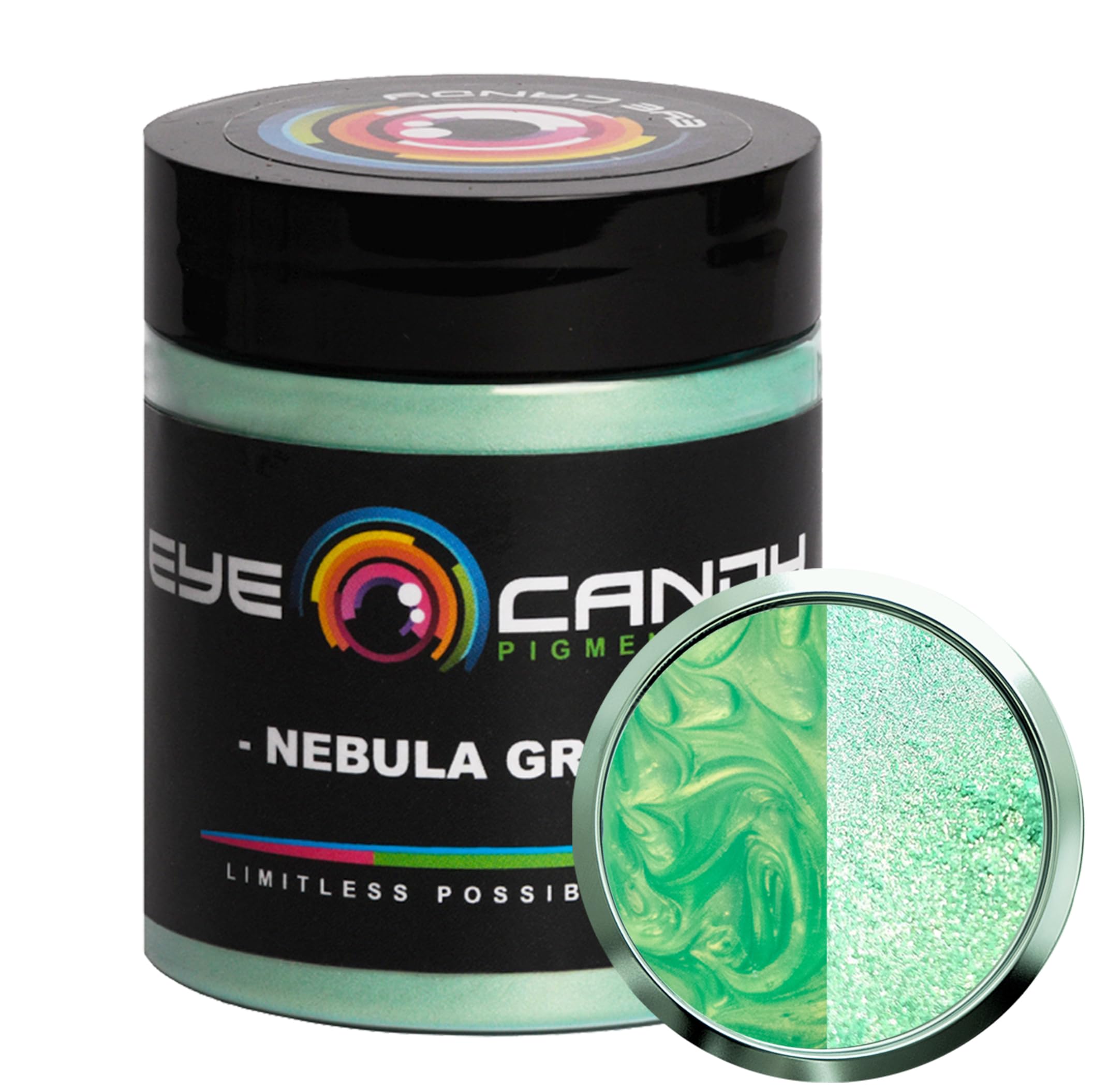 Amazon.com: Eye Candy Pigments Premium Green Mica Powder - Nebula Green ...