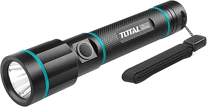 مصباح ليد قابل للشحن بتقنية IPX4 بجهد 3.7 فولت و450 لومن من توتال TCFL1865051، أسود