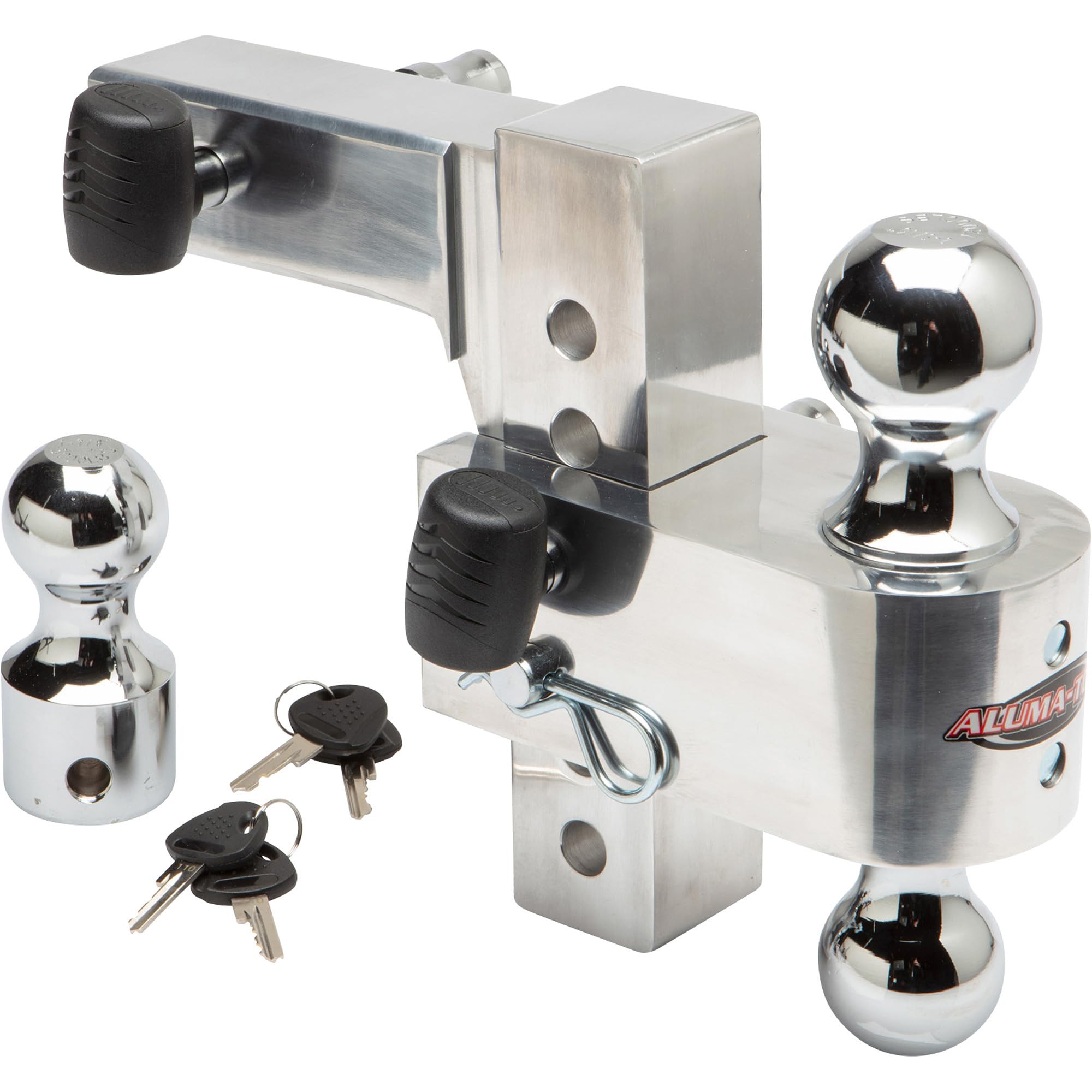 Uriah Products Aluma-Tow Adjustable Aluminum Ball Mount with Case, 6in. Drop, 6 3/4in. Rise, Model# UT623900