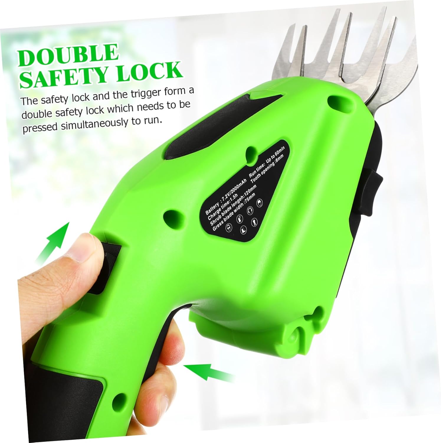 YARNOW Rechargeable Pruning Shears Electric Grass Clippers Trimmer Cordless Battery Hedge Trimmer Gardening Shears