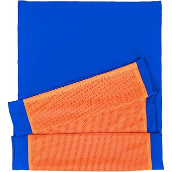 Sensory Tunnel for Children Sensory Tunnel Fabric Tunnel Play Tunnel 50 x 200 cm Sensory Play Stress Relief Autism ADHD Aid Washable Elastic Lycra Blue Orange