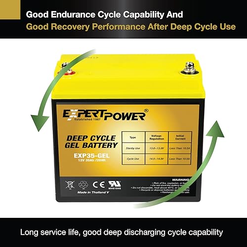 Miniatura 8 de ExpertPower Batería de gel de 12V 35AH para Power Patrol SLA1156