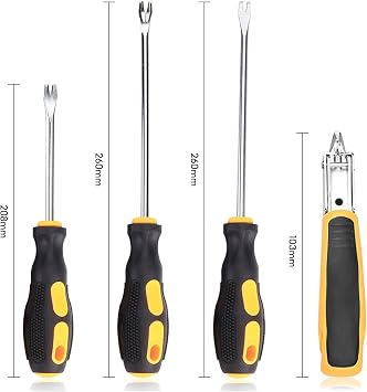 4 Pcs Upholstery Tools, Staple Remover, and Screwdriver Tack Lifter Tool Set, Nail Puller Remover Used for Furniture Maintenance and Indoor Maintenance
