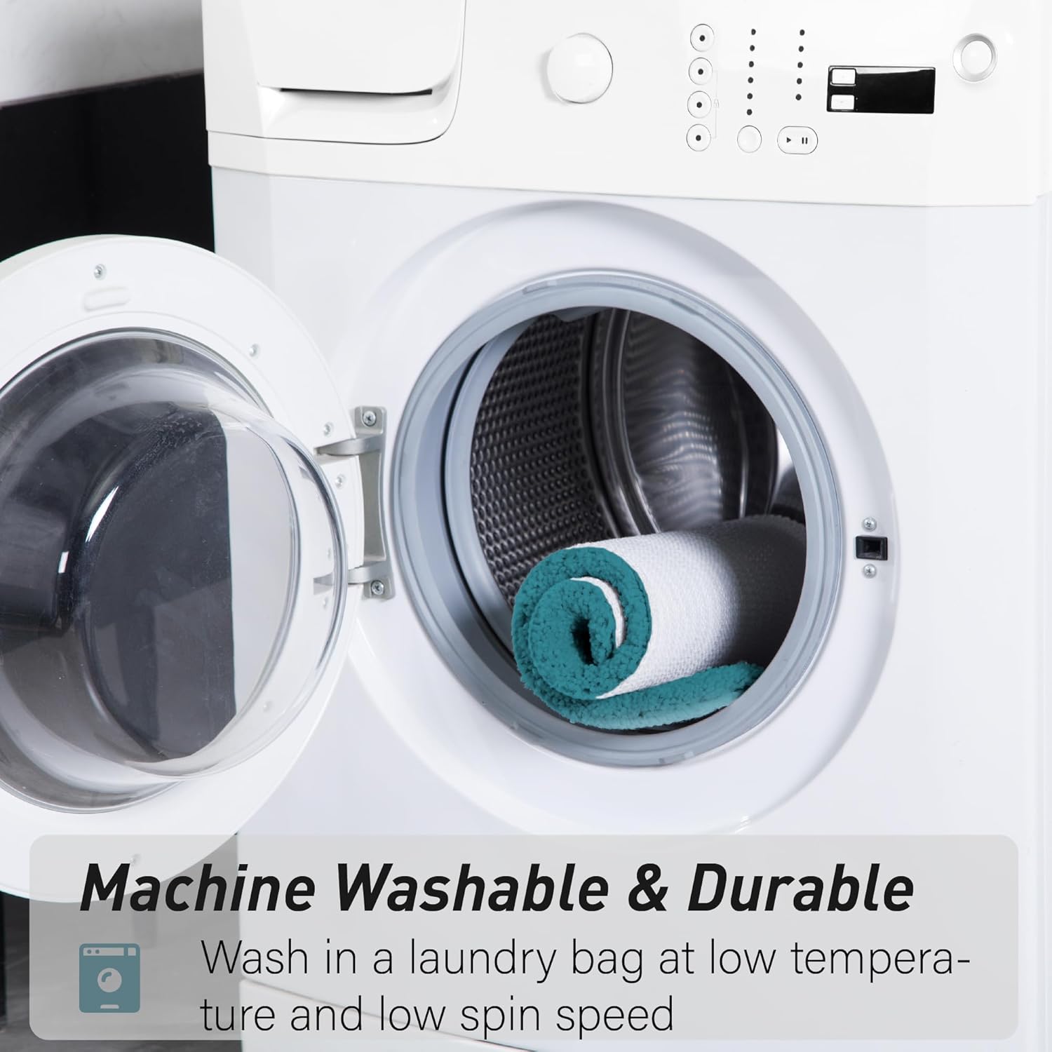 Luxury Quick Dry Non-Slip Bathroom Rugs【17'' x 24'' Blue】 Highly Absorbent Washable and Ultra Soft, Extra Thick Fluffy Bath Mats for Shower/Kitchen/Bathtub Floor - Image 8