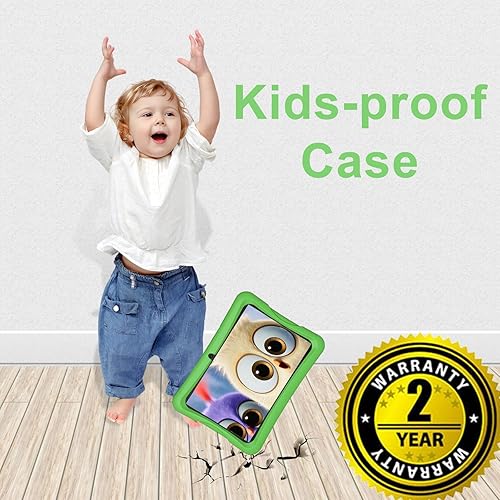 Miniatura 3 de VNEIMQN Tableta para niños, tableta de 10.1 pulgadas para niños, Android 13, 4 GB+64 GB, CPU Octa-core, pantalla HD 1280 x 800, WiFi, batería de