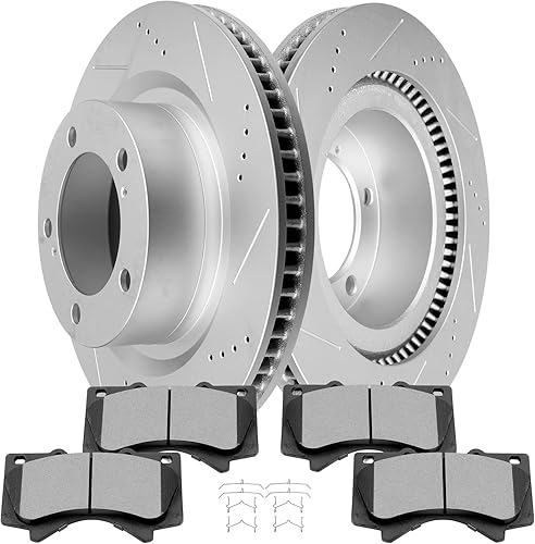 Miniatura 276 de Kits de frenos y rotores, rotores de freno SCITOO y 8 pastillas de cerámica para 08-12 para Chrysler Town & Country, 08-12 para Dodge Grand Caravan