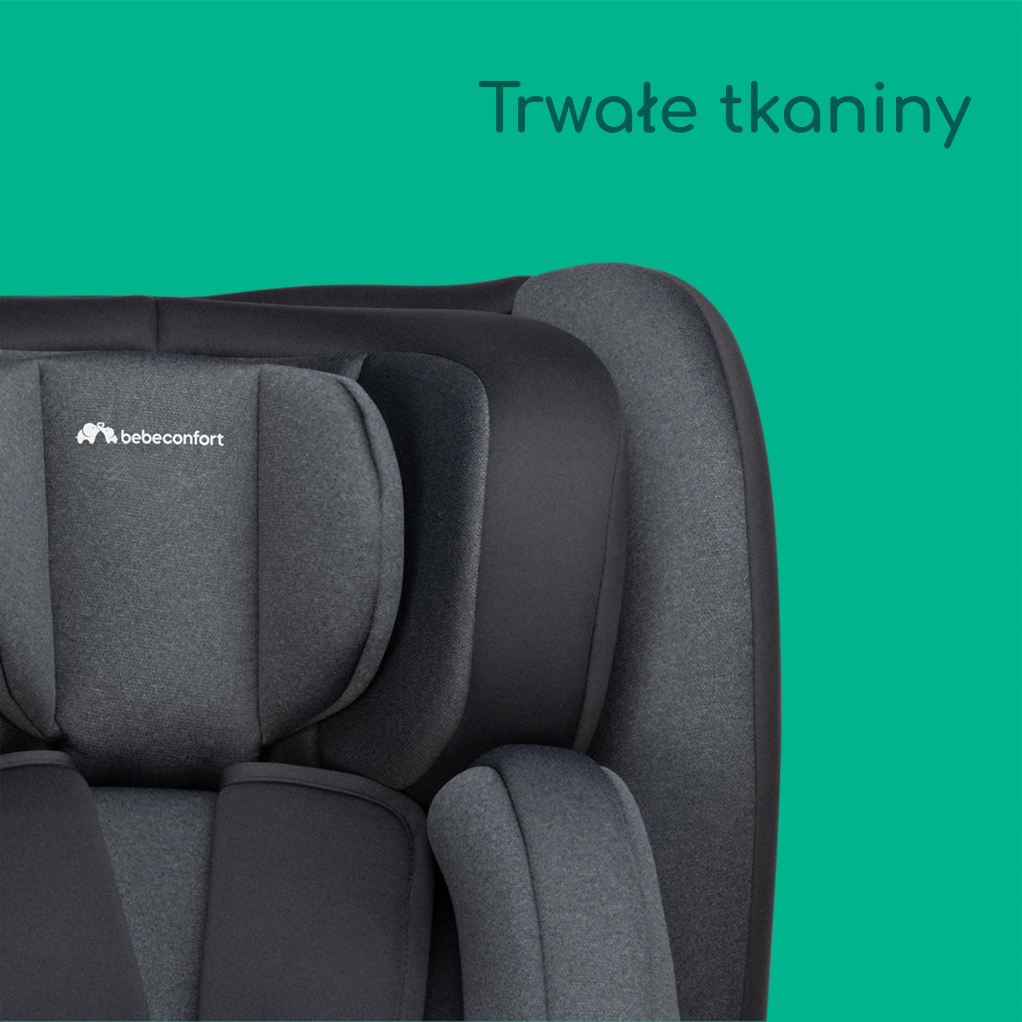 Bebeconfort EvolveFix Plus i-Size, fotelik samochodowy 360, 0–12 lat, 40–150 cm, ISOFIX, 10 pozycji zagłówka, 4-stop. odchylanie, ochrona przed uderzeniem z boku, trwałe tkaniny, Tinted Black