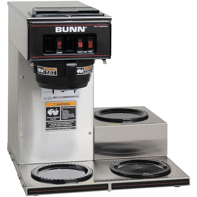 BUNN VP17‑3SS3L Pour‑Over Commercial Coffee Brewer