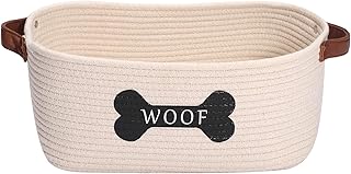 Morezi Cotton Rope Dog Toy Basket with Handle, Large Dog bin, Puppy Kitty Bed, Dog Toy Basket - Perfect for Carry pet Toys, Blankets, leashes, chew Toys, Diapers