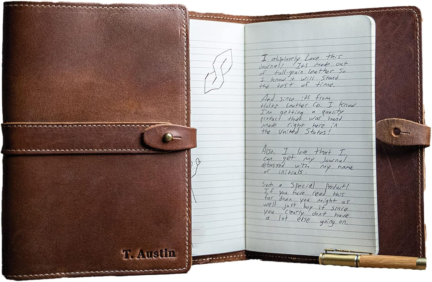 The Inventor Personalized Fine Leather Journal (Brown)