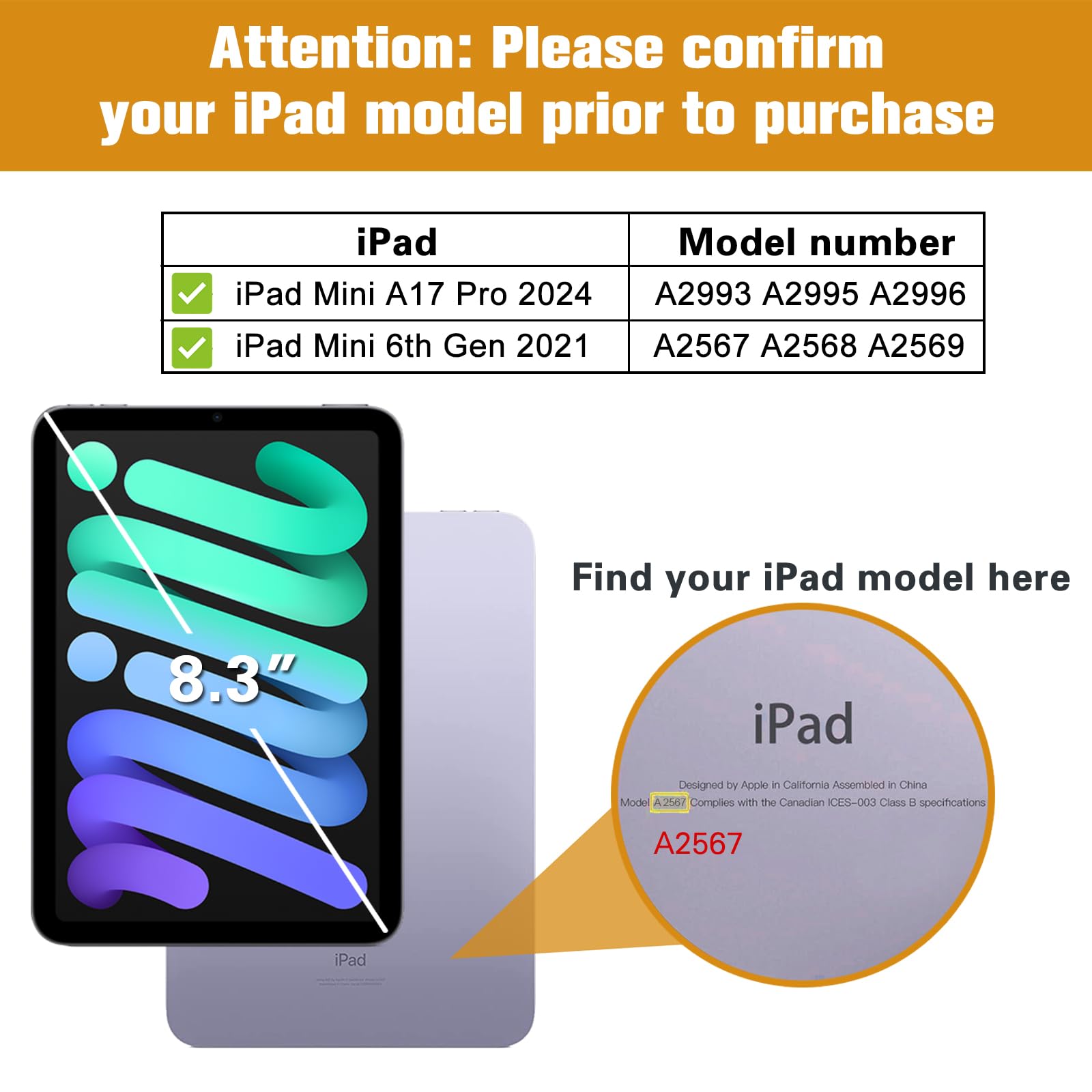Amazon.com: ProCase for iPad mini 7 A17 Pro 2024/iPad Mini 6 2021