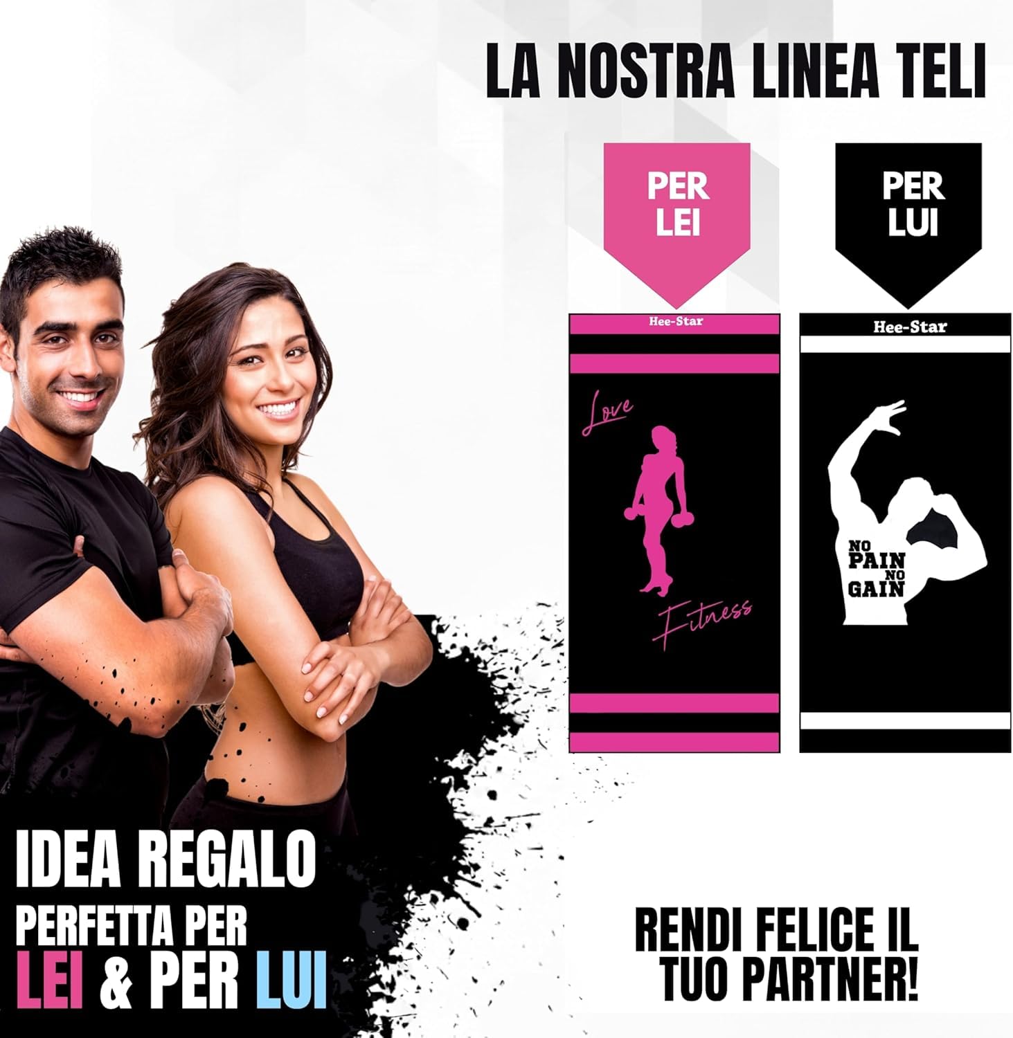 Asciugamano Palestra Uomo - Telo Palestra in Microfibra Sottile e Leggero - Ideale su Panca e Attrezzi per Fitness e Sala Pesi - Gym Towel (Microfibra 200 Gsm)