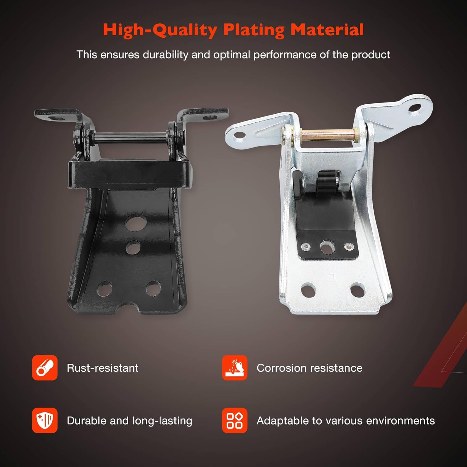 ATRACYPART 1 Pair Door Hinge Upper Lower Left Right- Compatible with Ford 1980-1996 Bronco F150 F250 F350, Fit for Fairmont/Thunderbird/Granada- Replacement 925066 925068