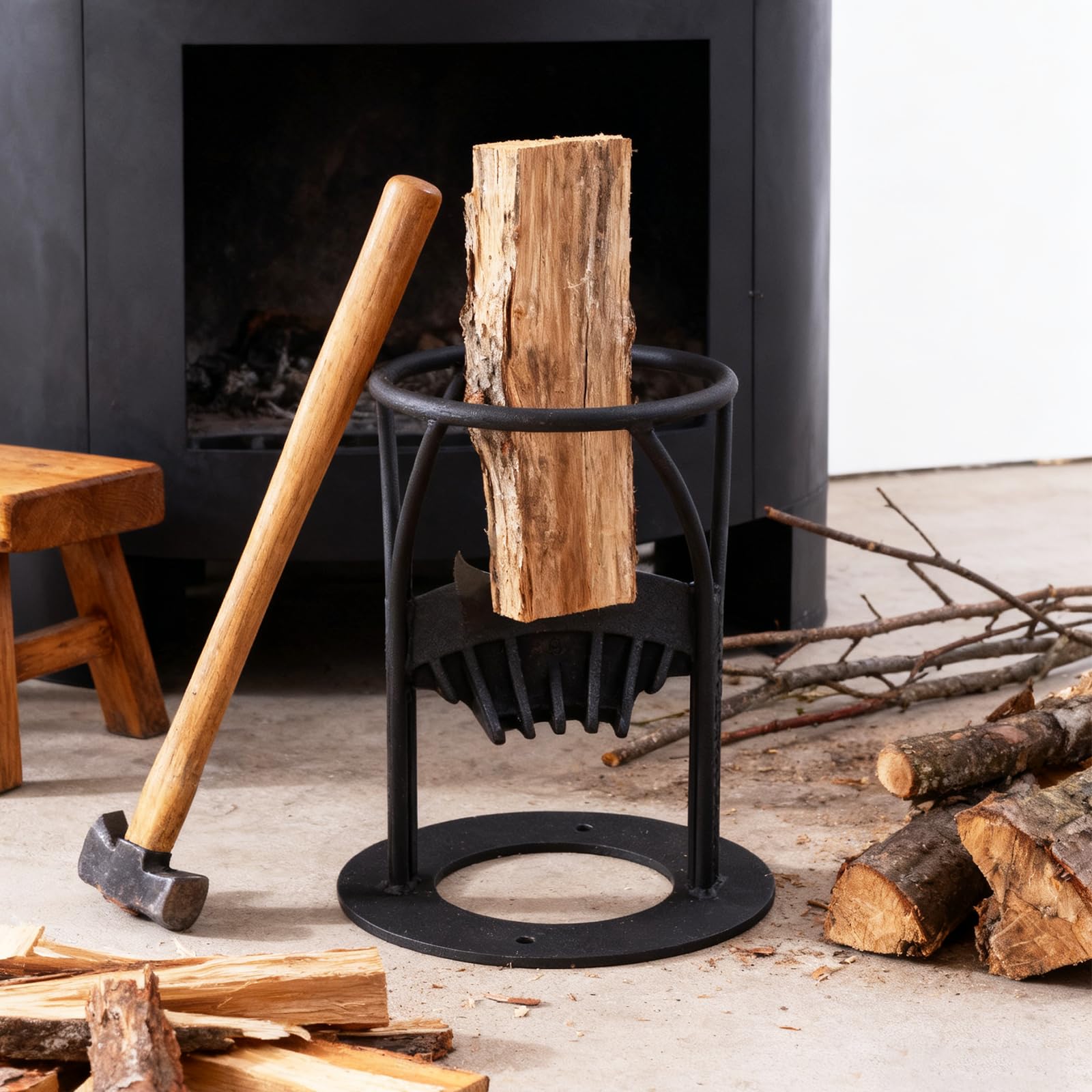 Snapklik.com : Wood Splitting Wedges, Manual Firewood Kindling Splitter ...