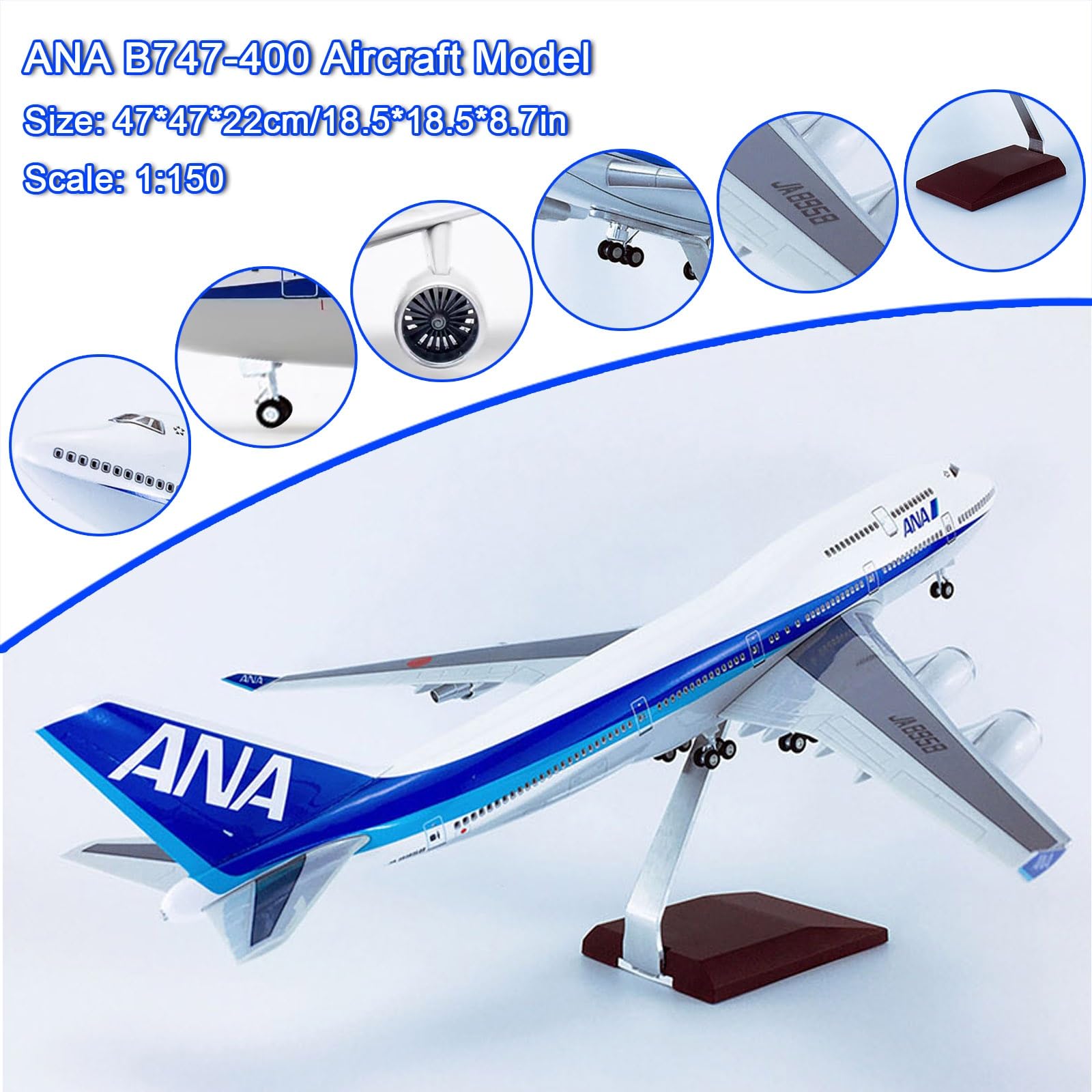 Amazon.co.jp: ANA B747-400 飛行機モデル - 1:150スケール ジェット機