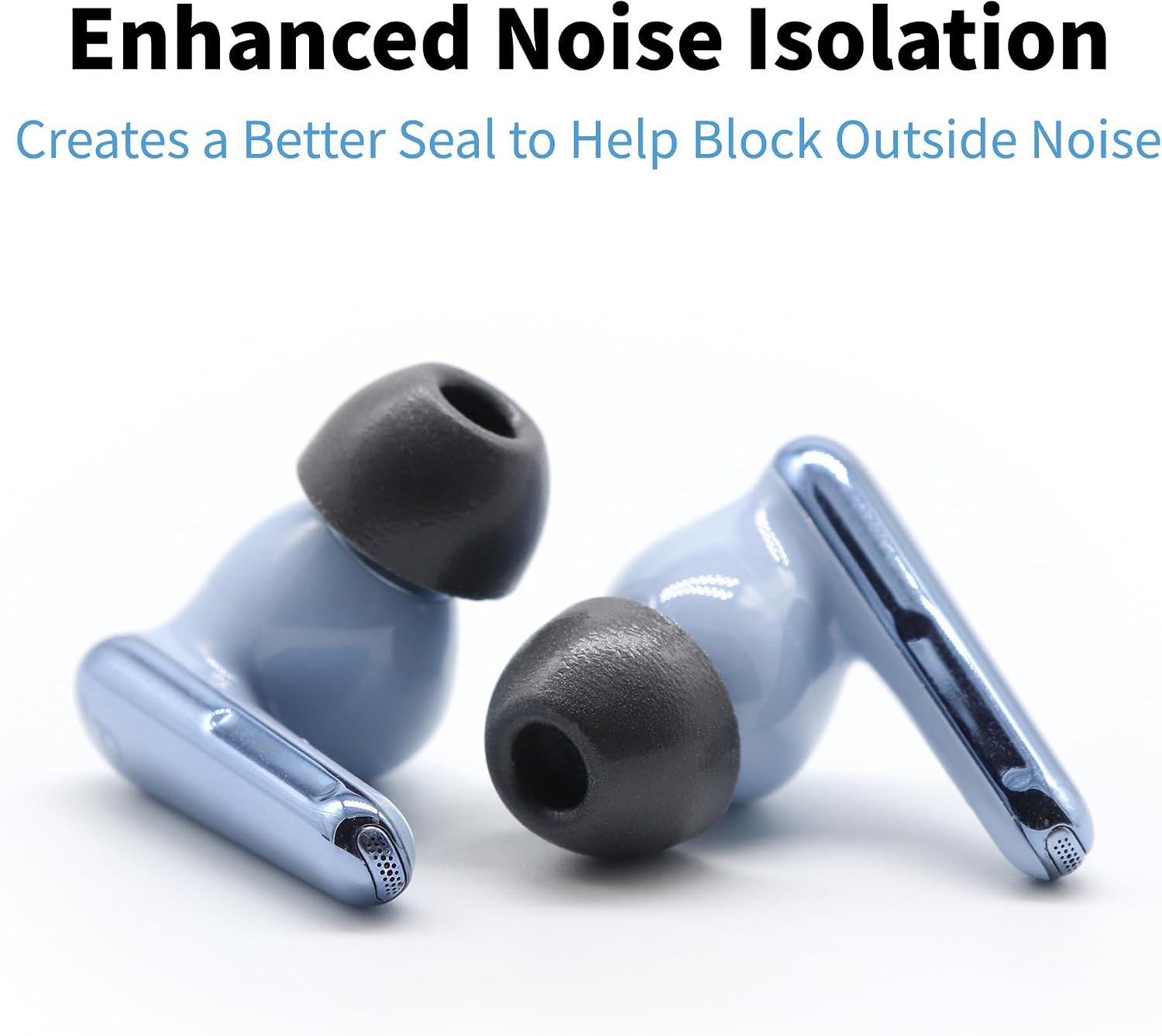 Comply TW-200-C | TrueGrip MAX Memory Foam Earbud Tips for Anker Soundcore, Sennheiser, JBL, SoundPEATS & More | Ultimate Comfort, Secure Fit, Superior Noise Isolation | Black, (S/M/L) (3 Pairs)