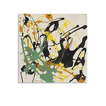 【額装済】Pollock『Number 9, 1949』抽象画 アートポスター Number 9, 1949 Fine Art Print by Jackson Pollock at