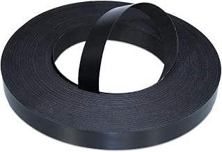 22mm Matt Black Melamine-Coated Edge Tape Iron-On 164 ft | Professional Pre-Glued Roll, Hot Melt Glue, Soft Edge for Furniture Making and Finishing Cupboards and Shelves