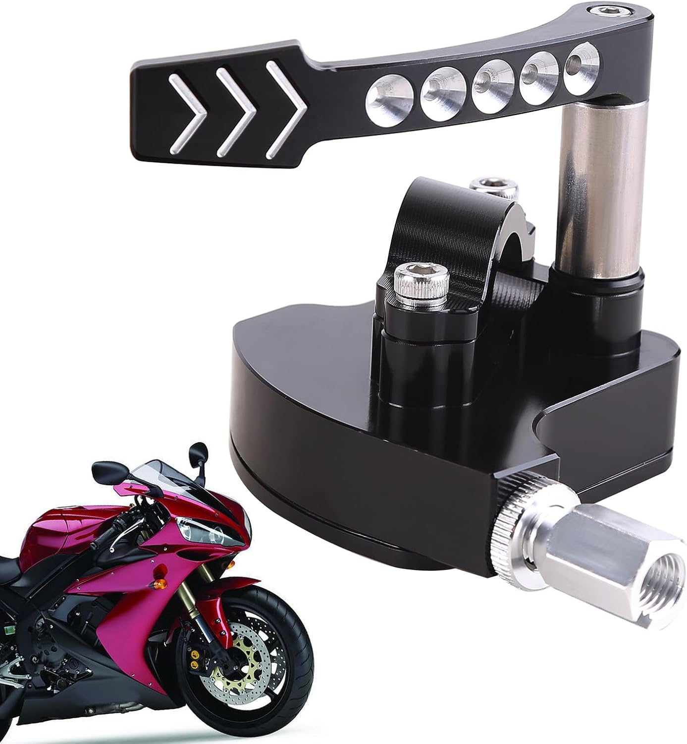 Billet Aluminum Thumb Throttle Replaces 3GG-26250-20-00 Assembly Lever Compatible for Yamaha Banshee Raptor 2009-2023 YFZ450, for Yamaha Raptor 700 2006-2023 Thumb Throttle(Black)