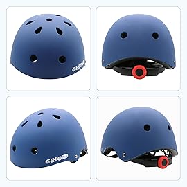 CELOID Kids Helmet Pad Set,Adjustable Kids Skateboard Bike Helmet Knee & Elbow Pads Wrist Guards 8-14yrs Youth Protective Gear Set for Girls Boys Bicycle Bike Roller Skating Scooter Rollerblade Sport