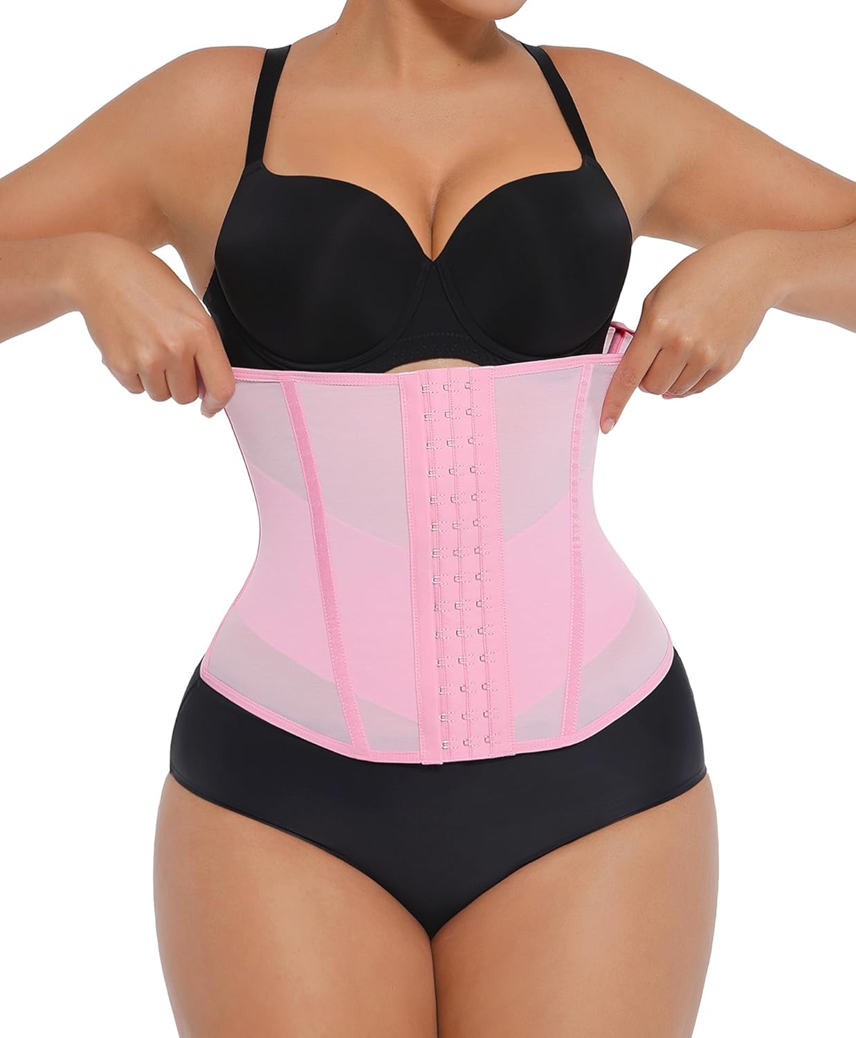 FeelinGirl Waist Trainer for Women Underbust Waist Cincher Corset Girdle Hourglass Body Shaper