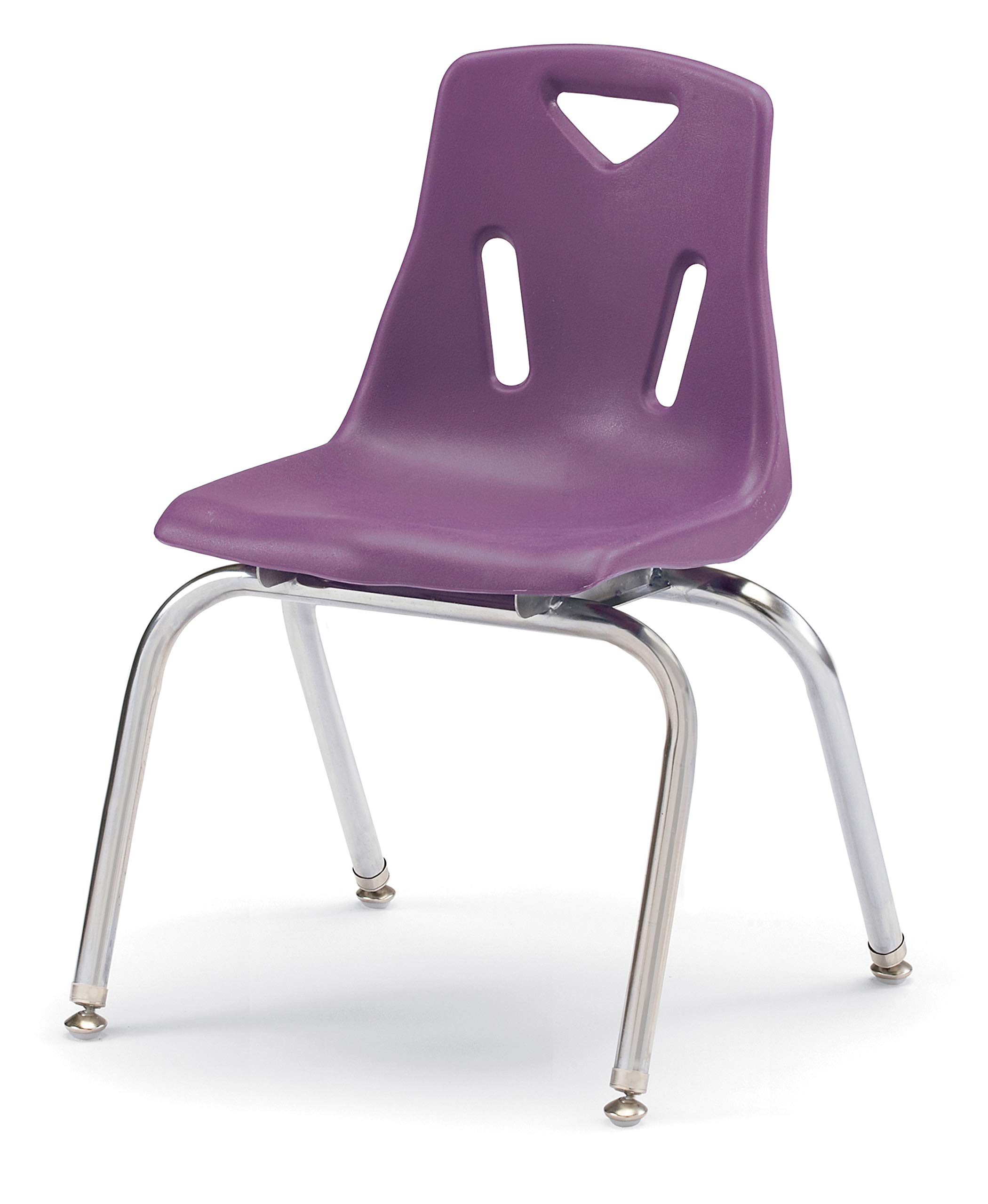 Jonti-Craft Berries 8146JC1004 Stacking Chair with Chrome-Plated Legs, 16" Height, Purple