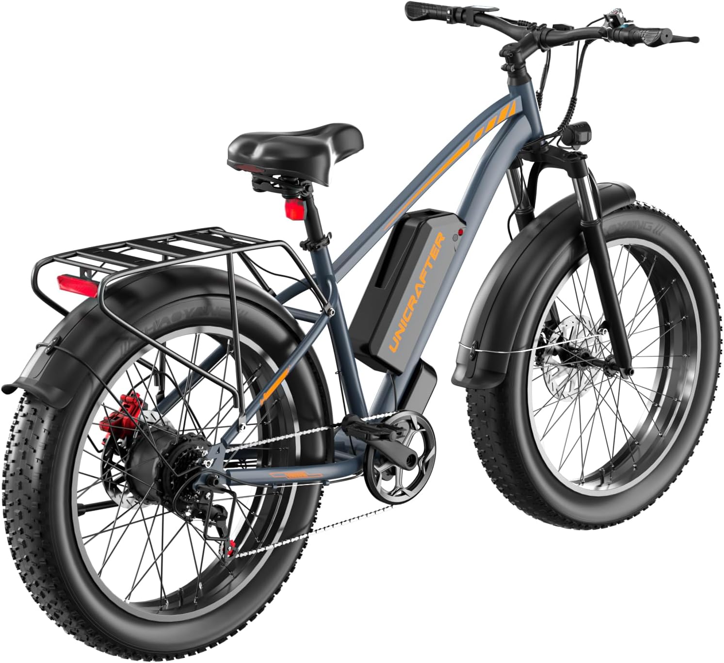 1000W Electric Bike for Adults, 30MPH High-Speed, 48V 18.2Ah Removable Battery, 45-65 Miles Range, LED Headlight, 26" Electric Mountain Bike Features 7-Speed, Hydraulic Disc Brake -Gray