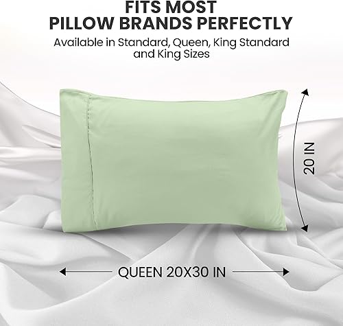 Miniatura 2 de Utopia Bedding Queen Pillow Cases - 2 Pack - Envelope Closure - Soft Brushed Microfiber Fabric - Shrinkage and Fade Resistant Pillow Covers Queen