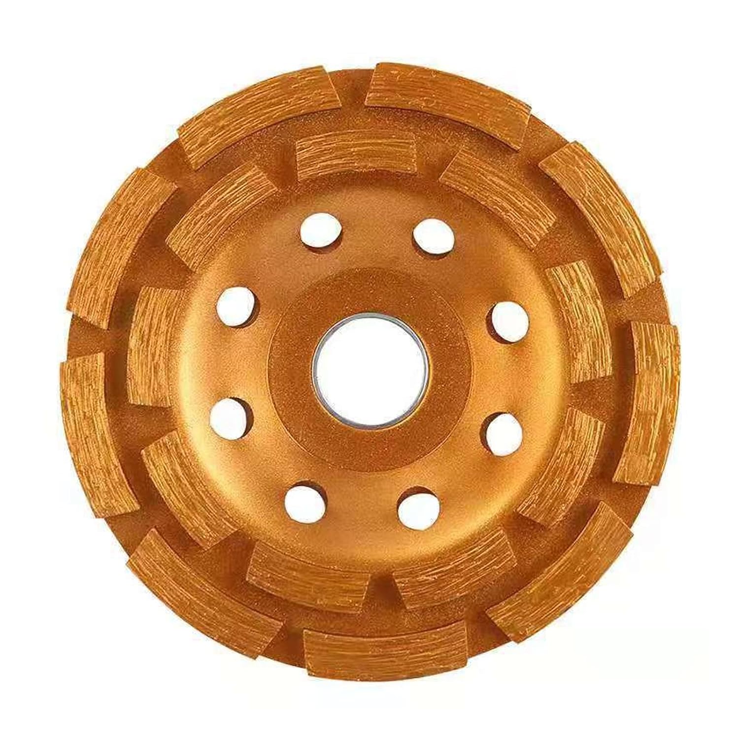 Double Row Diamond Cup Grinding Wheel 4in/100mm, Concrete Turbo Diamond Grinding Cup Wheel Arbor Concrete Grinder Wheel for Polishing and Cleaning Stone Surface, Cement, Marble Rock Granite